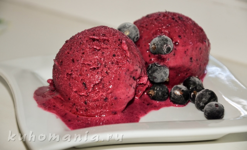 Мороженое из йогурта и черной смородины - фотография блюда